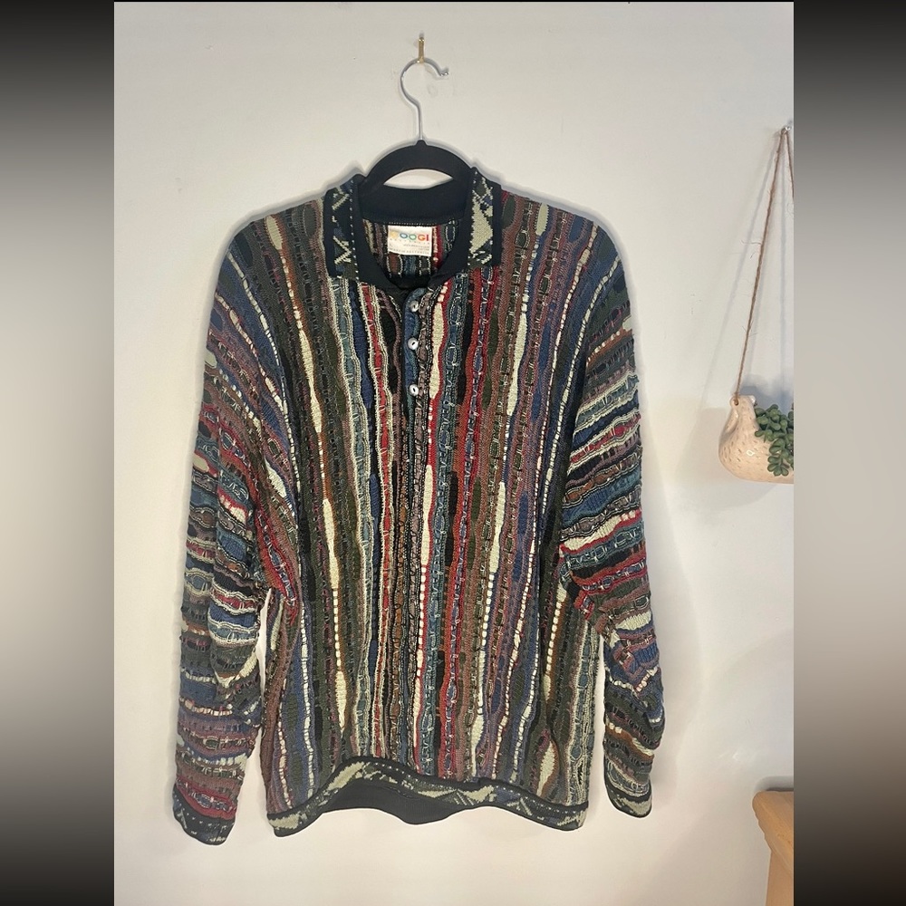 COOGI AUTHENTIC button up sweater 80s/90s